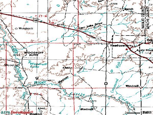 Zip code 85942 topographic map