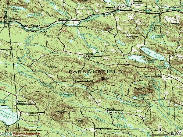 Zip code 04047 topographic map