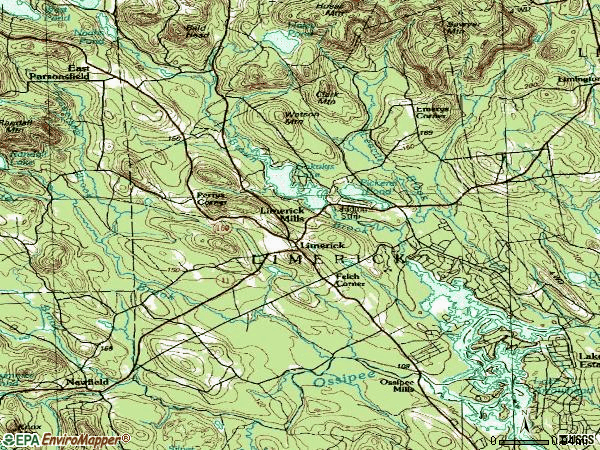 Zip code 04048 topographic map