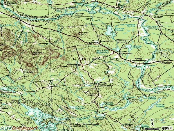 Zip code 04049 topographic map