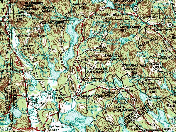 Zip code 04051 topographic map