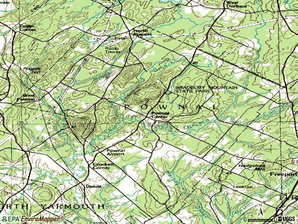 Zip code 04069 topographic map