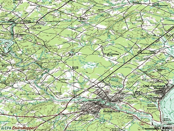 Zip code 04072 topographic map