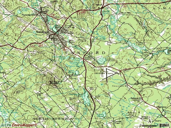Zip code 04073 topographic map