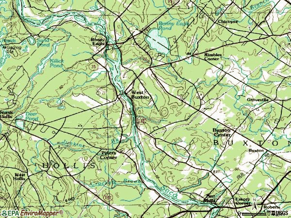 Zip code 04093 topographic map
