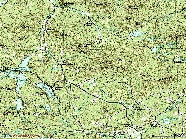 Zip code 04219 topographic map