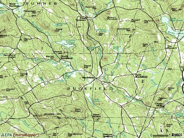 Zip code 04220 topographic map