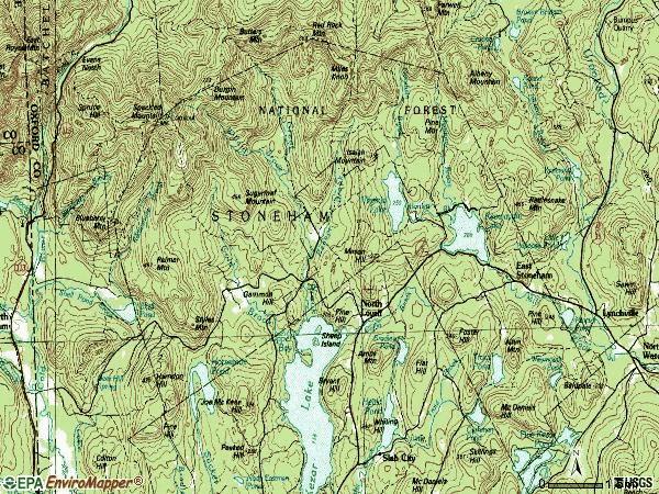 Zip code 04231 topographic map