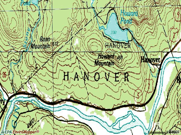 Zip code 04237 topographic map