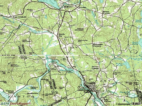 Zip code 04239 topographic map