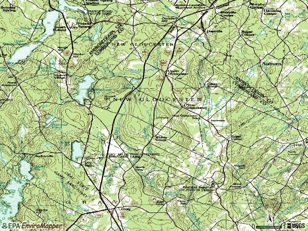 Zip code 04260 topographic map