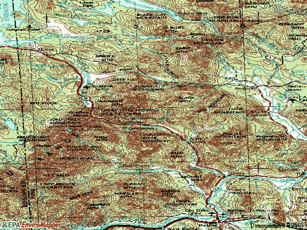 Zip code 04261 topographic map