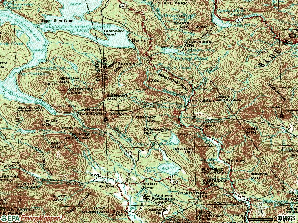 Zip code 04275 topographic map