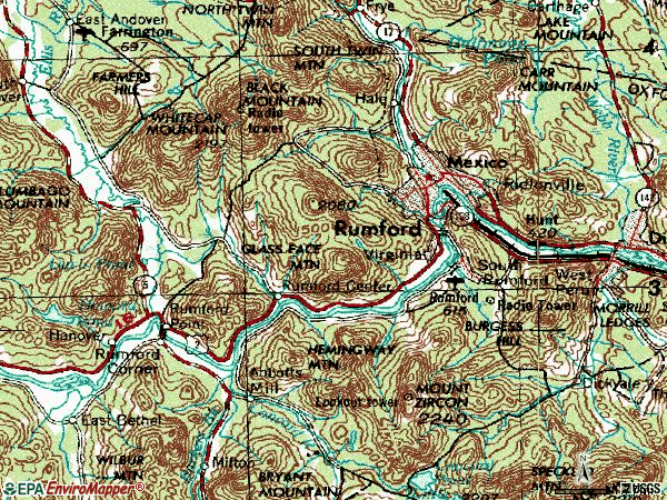 Zip code 04276 topographic map