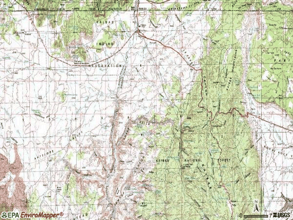 Zip code 86022 topographic map
