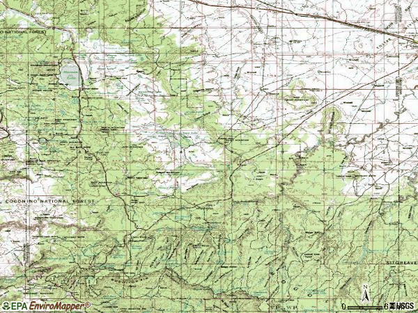 Zip code 86024 topographic map
