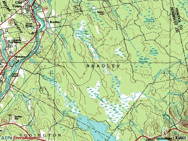 Zip code 04411 topographic map