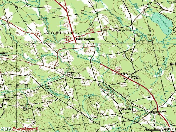 Zip code 04427 topographic map