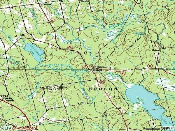 Zip code 04449 topographic map