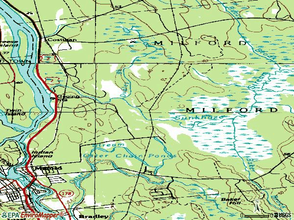 Zip code 04461 topographic map