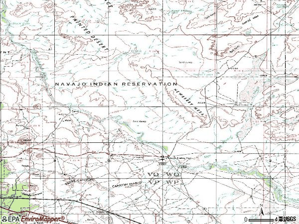 Zip code 86035 topographic map