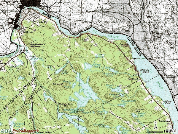 Zip code 04619 topographic map