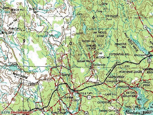 Zip code 04623 topographic map
