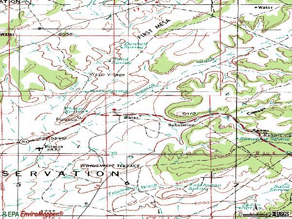 Zip code 86042 topographic map