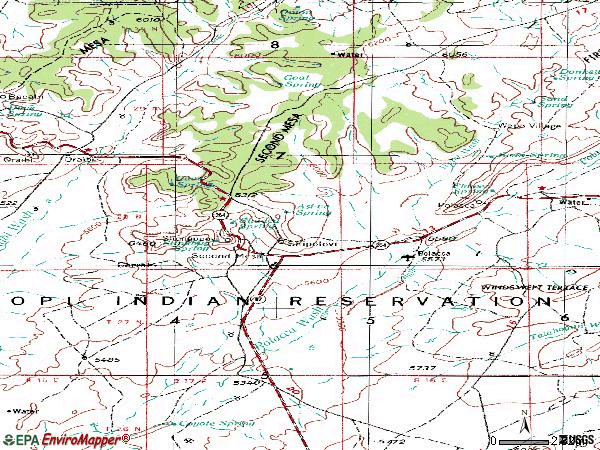 Zip code 86043 topographic map