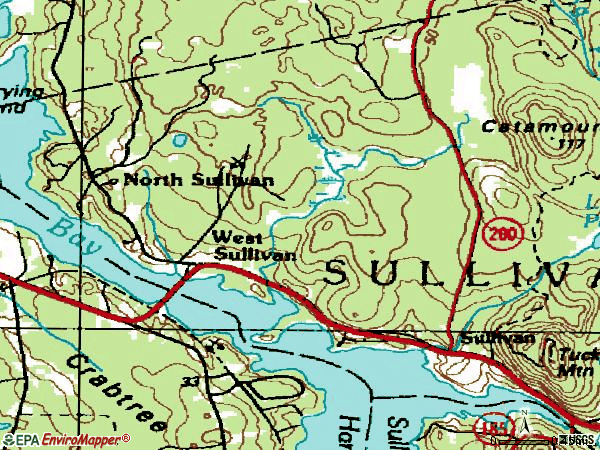 Zip code 04664 topographic map