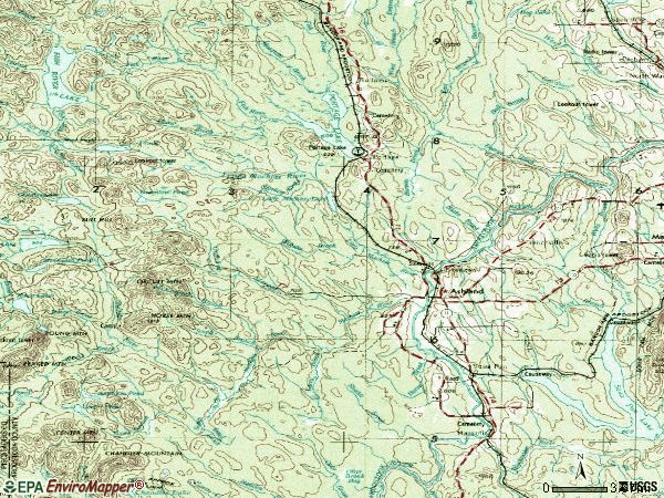 Zip code 04732 topographic map