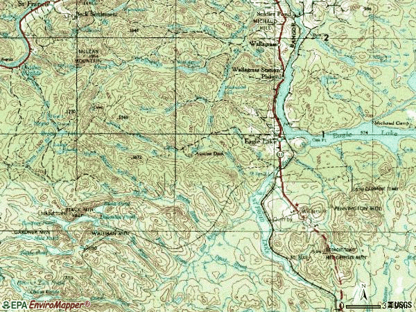 Zip code 04739 topographic map