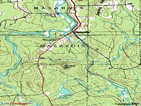 Zip code 04759 topographic map