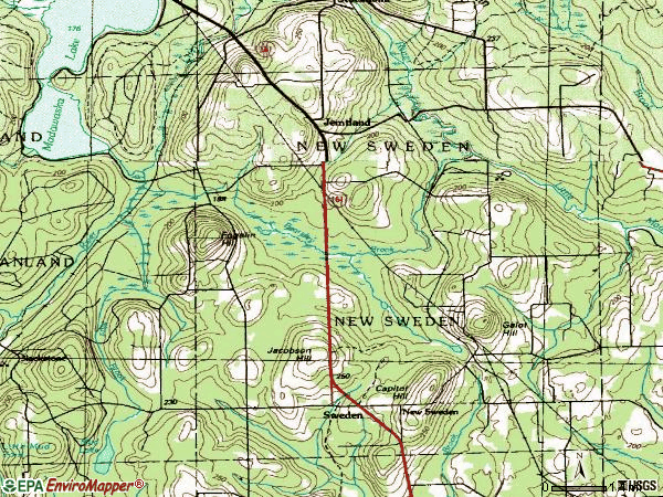 Zip code 04762 topographic map