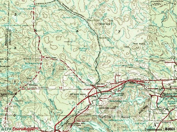 Zip code 04780 topographic map