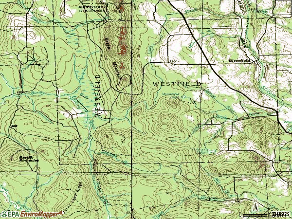 Zip code 04787 topographic map