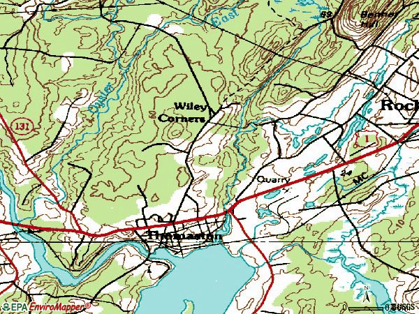 Zip code 04861 topographic map