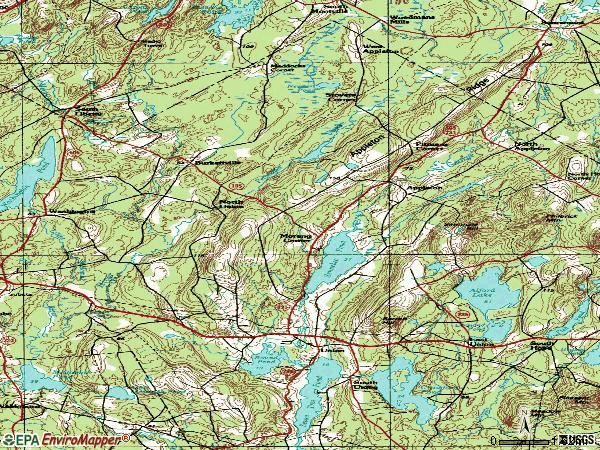 Zip code 04862 topographic map