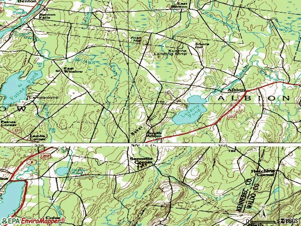 Zip code 04910 topographic map