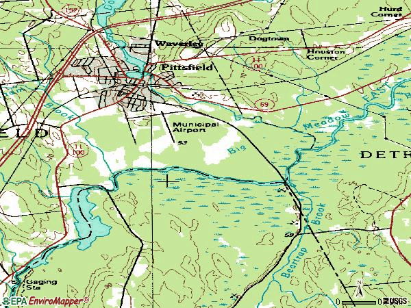 Zip code 04929 topographic map