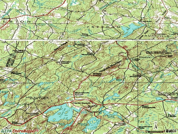Zip code 04941 topographic map