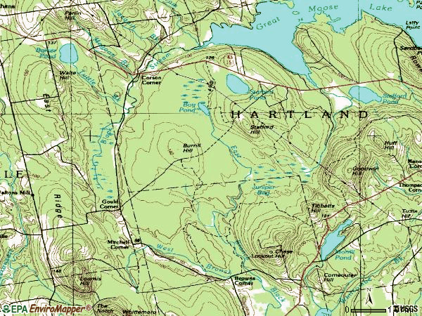 Zip code 04943 topographic map
