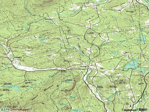 Zip code 04983 topographic map
