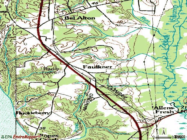 Zip code 20632 topographic map