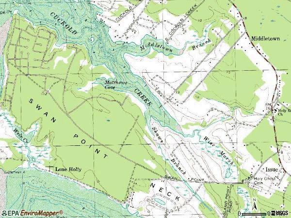 Zip code 20645 topographic map