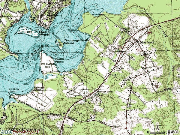 Zip code 20658 topographic map