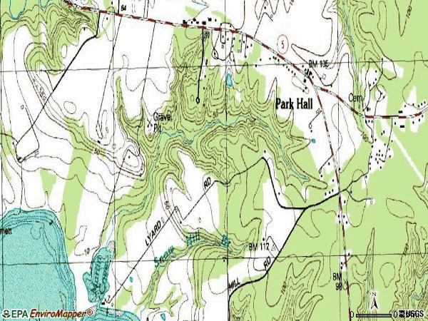 Zip code 20667 topographic map