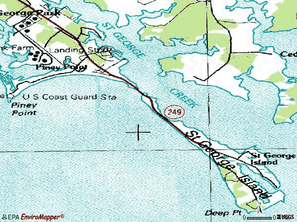 Zip code 20674 topographic map