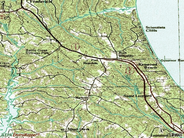 Zip code 20676 topographic map