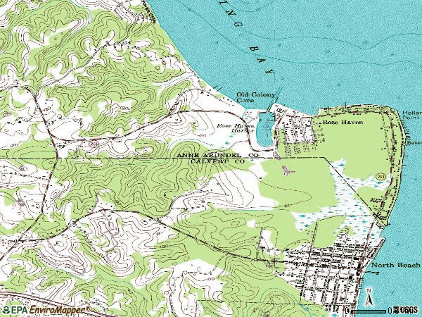 Zip code 20714 topographic map